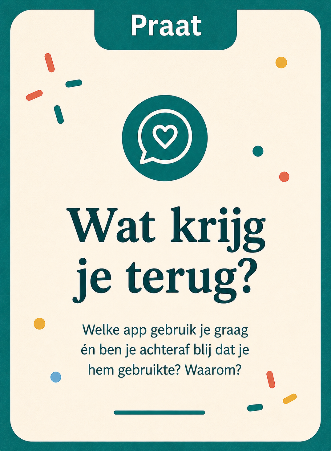 SamenTijd voorbeeldkaart Praat